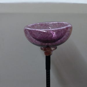 Glass garden bird bath minis garden ornaments yard art hand blown glass oriole feeder seed holder bee water mini bird bath