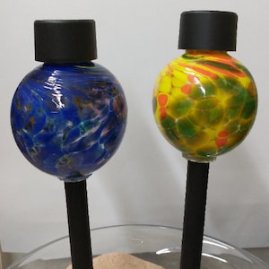 Glass solar light Two LED white light Solar Light MIX and MATCH Hand Blown Glass Solar Stake Lights Garden solar lights pathway light