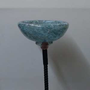 Glass garden bird bath minis garden ornaments yard art hand blown glass oriole feeder seed holder bee water mini bird bath