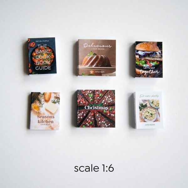 MINIATURE COOK BOOKS for dolls, for a doll house, diorama, photo session