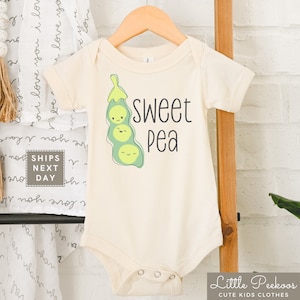 Little Sweet Pea Baby Onesie®, Funny Sweet Pea Toddler Shirt, Cute Graphic Kids T-Shirt, New Baby Shower Gift, Unisex Baby Gift