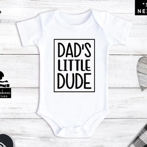 Dad&#39;s Little Dude Onesie®, Cute Father&#39;s Day Daddy&#39;s Dude Baby Boy Bodysuit T-shirt or Raglan, Kids Father&#39;s Day Tee, Boys Fathers Day Gift