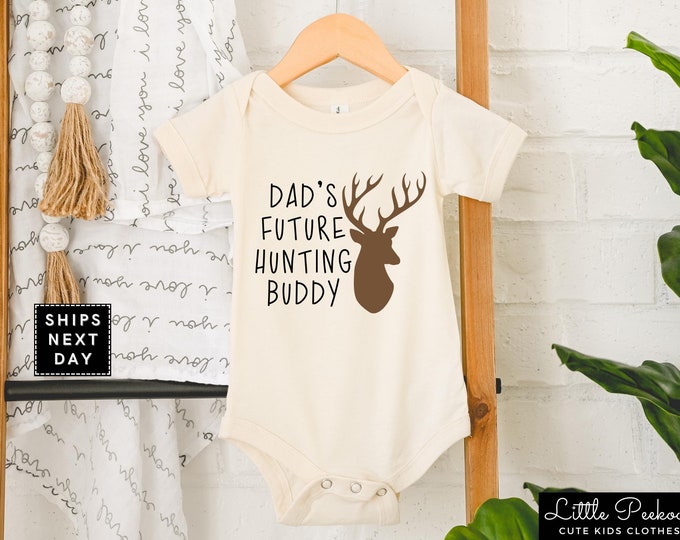 Daddy's Future Hunting Buddy, Baby Going Home Outfit, Boy, Girl, Unisex ...
