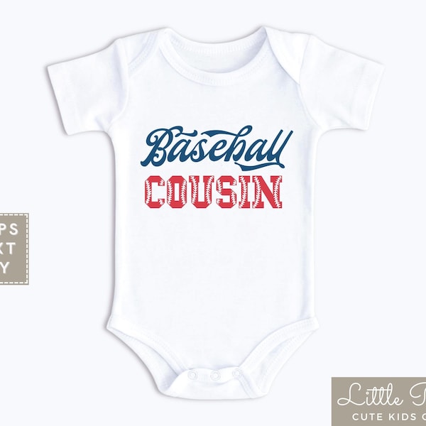 Baseball COUSIN Baby Onesie®, Vintage Baseball Cousin Kids Shirt, Baseball Season Toddler T-shirt, Baseball Family Siblings Group Shirt