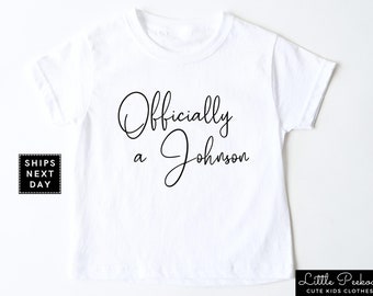 Personalized Adoption Kids Shirt, Custom Name Minimalist Adoption Day Toddler Raglan, Officially Adopted Natural Baby Onesie®