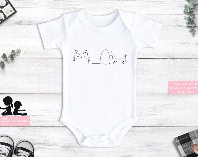 Meow Cat Print Women's Robe