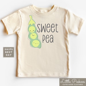 Funny Sweet Pea Toddler Shirt, Little Sweet Pea Baby Onesie®, Cute Minimalist Kids T-Shirt, New Baby Shower Gift, Unisex Baby Gift