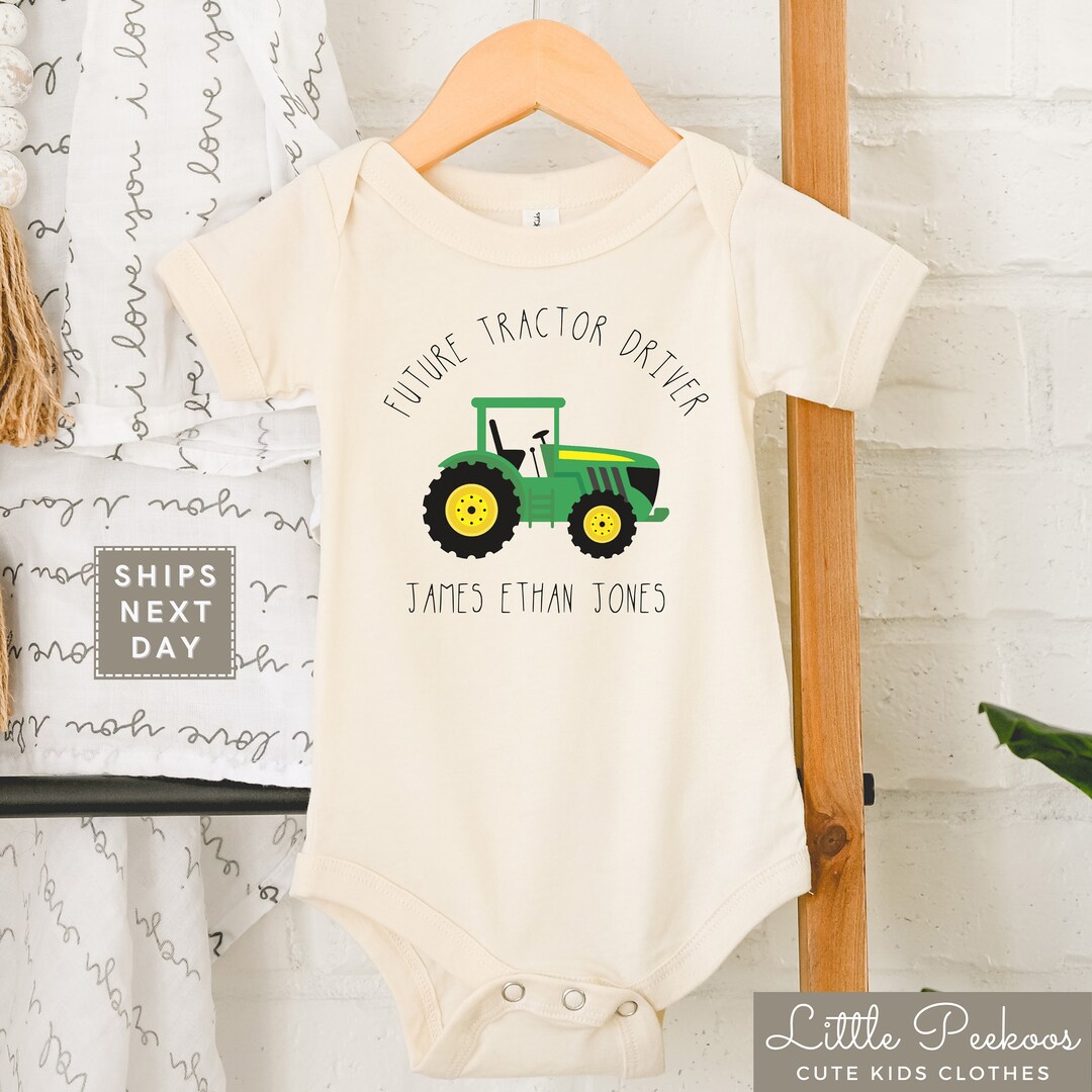 The Mark - Baby Boy Tractor Embroidery Long Sleeve Sweatshirt and Pants Set