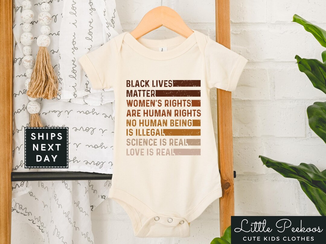 Black Lives Matter Human Rights Natural Baby Onesie®, Civil Rights Toddler  Shirt, Kids Equality T-shirt or Raglan Tee