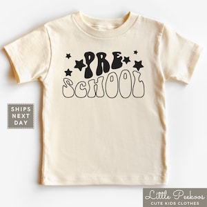 Preschool Toddler Shirt - Cute First Day of Preschool Tee - Retro Back to School Kids T-shirt - Preschool Toddler Shirt