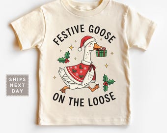 Silly Goose Toddler Shirt, Silly Goose On The Loose Kids Shirt, Festive Goose Tee, Trendy Silly Goose Baby Onesie®, Funny Gift for Kid