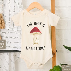 Funny Mushroom Baby Onesie®, Cute Cottagecore Kids Shirt, Just A Little Fungi Pun Natural Toddler Shirt, Baby Shower Gift, Gender Reveal
