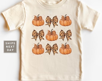 Girls Fall Season Toddler Shirt - Coquette Bow Collage Kids Shirt - Coquette Fall Bow Pumpkin Kids Raglan T-Shirt or Tote Bag