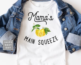 Mama's Main Squeeze Toddler Shirt, Cute Summer Lemon Baby Onesie®, Mother's Day Kids T-Shirt, Baby Shower Gift for New Mom
