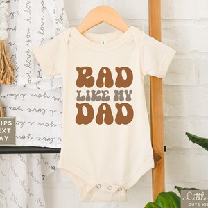 Rad Like My Dad Retro Baby Onesie®, Best Daddy Infant Bodysuit, Fathers Day Natural Toddler Shirt, Fathers Day Gift, Baby Reveal