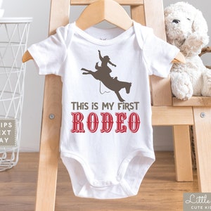 This is My First Rodeo Infant Shirt, 1st Birthday Natural Onesie ...