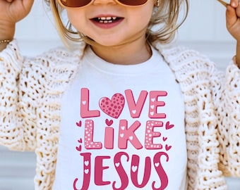 Love Like Jesus Kids Shirt, Love for Jesus Natural Baby Onesie®, Religious Toddler T-shirt or Raglan Tee
