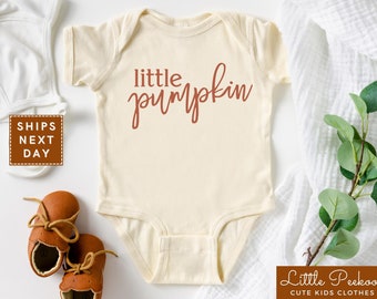 Little Pumpkin Natural Baby Onesie®, Cute Pumpkin Patch Toddler Shirt, Fall Pumpkin Season Unisex Kids T-shirt, Cute Fall Season Raglan