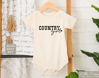 Country Girl Baby Onesie®, Minimalist Country Toddler Shirt, Cute
