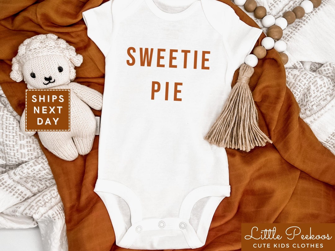 Sweetie Pie Baby Onesie Cute Thanksgiving Infant Bodysuit Minimalist Fall Natural Toddler Shirt Etsy Canada