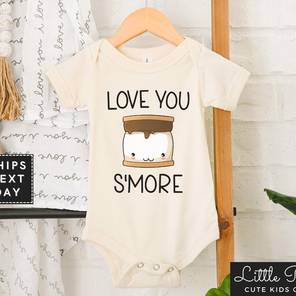 Love You Smore Baby Onesie®, Funny Kawaii Smore Natural Toddler Shirt , Cute Smore Lover Kids Valentine T-shirt or Raglan Tee