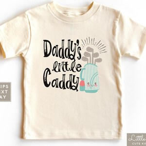Daddy&#39;s Little Caddy Baby Onesie®, Golf Lover Natural Toddler Shirt, Dad&#39;s Golfing Buddy Baby Announcement Gift, Golfing Baby Shower Gift