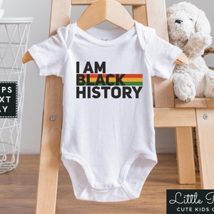 I Am Black History Baby Onesie®, Black History Month Natural Toddler Shirt, Kids African Pride T-shirt or Raglan Tee