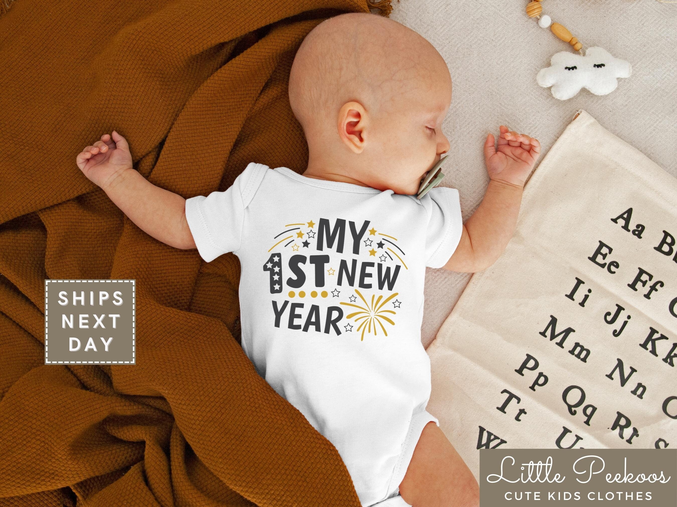 My First New Year Baby Onesie 1st New Year Baby Shirt First New Year Infant Tee Etsy