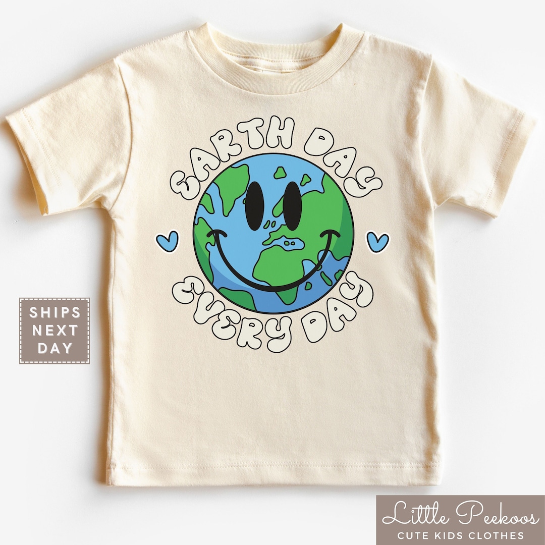 Earth Day Every Day Toddler Shirt, Retro Earth Day Natural Baby Onesie ...