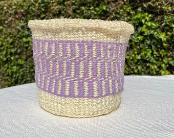 Basket planters : sisal and wool