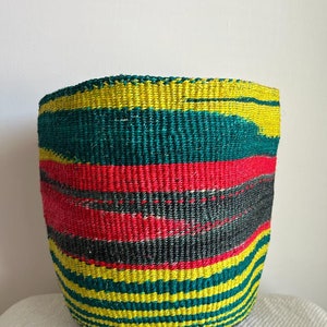 Multicoloured :Fine woven sisal planter baskets