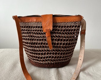 Handmade Sisal Crossbody basket bags