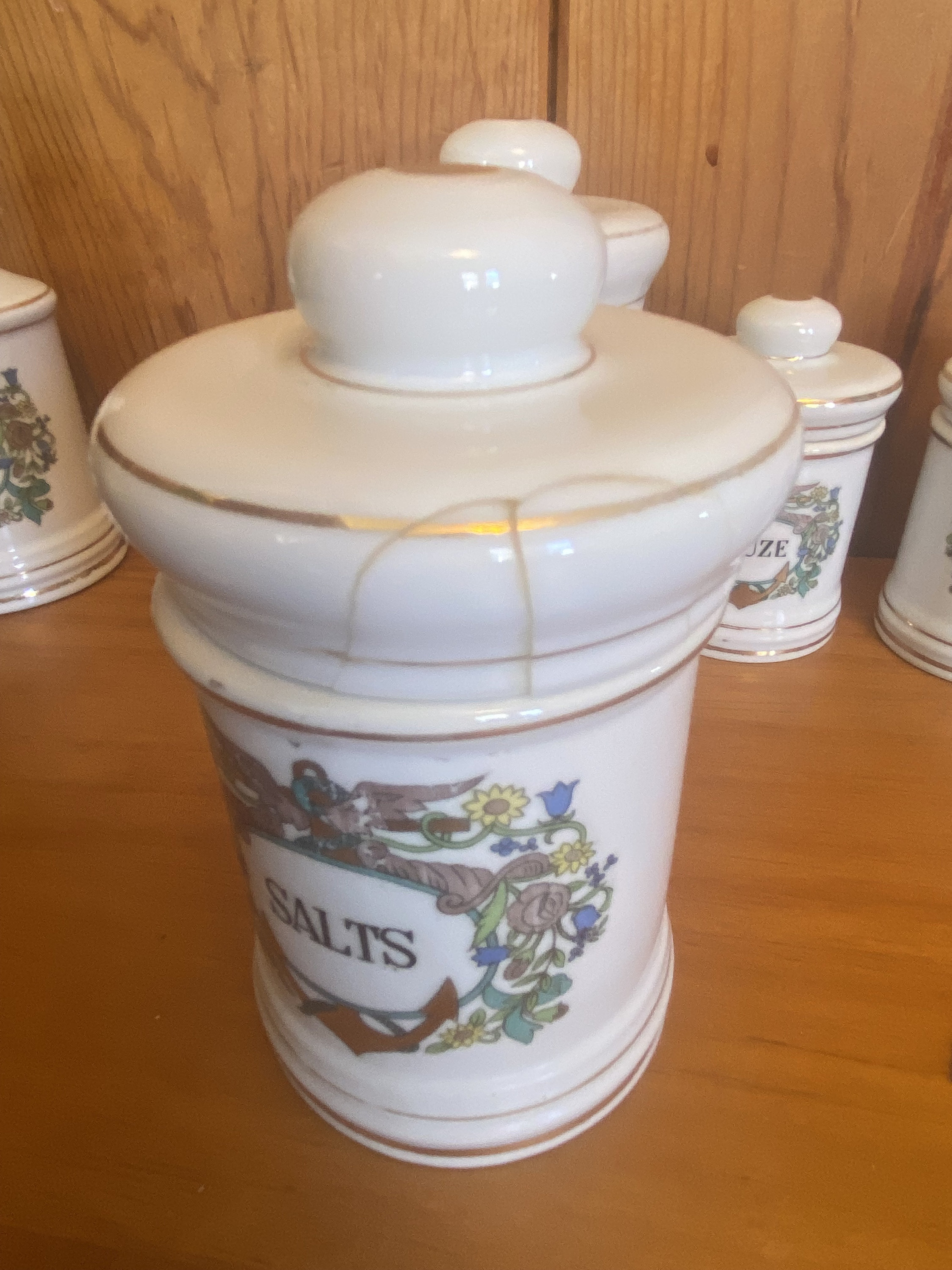 Antique Porcelain Apothecary Jars Etsy