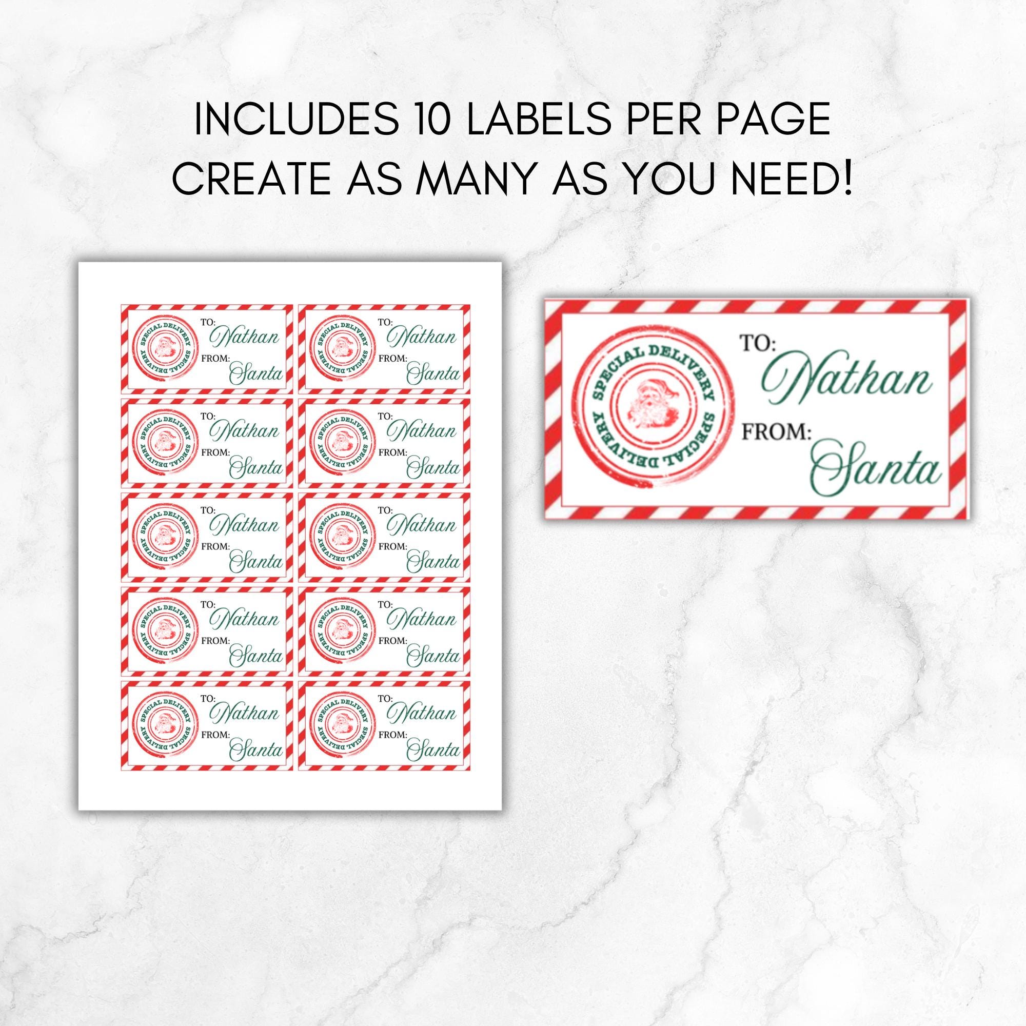 Christmas Present Labels | Printable Christmas Gift Tag Template ...