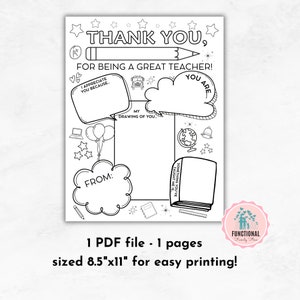 Teacher Appreciation Printable | Teacher Appreciation Week Worksheet ...