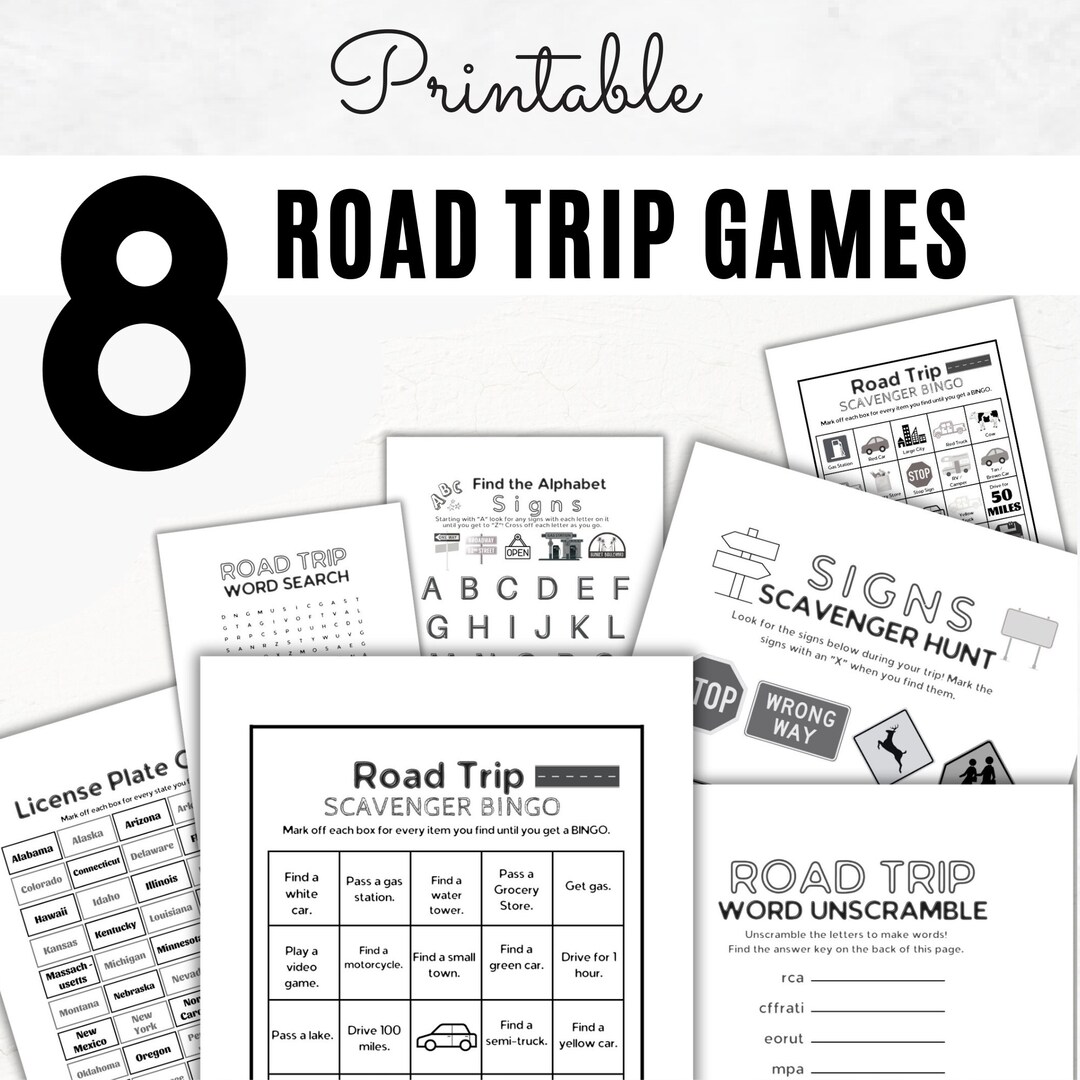 Family Road Trip Games Printable Kids Road Trip Activities Etsy Family Road Trip Games Printable Kids Road Trip Activities Etsy