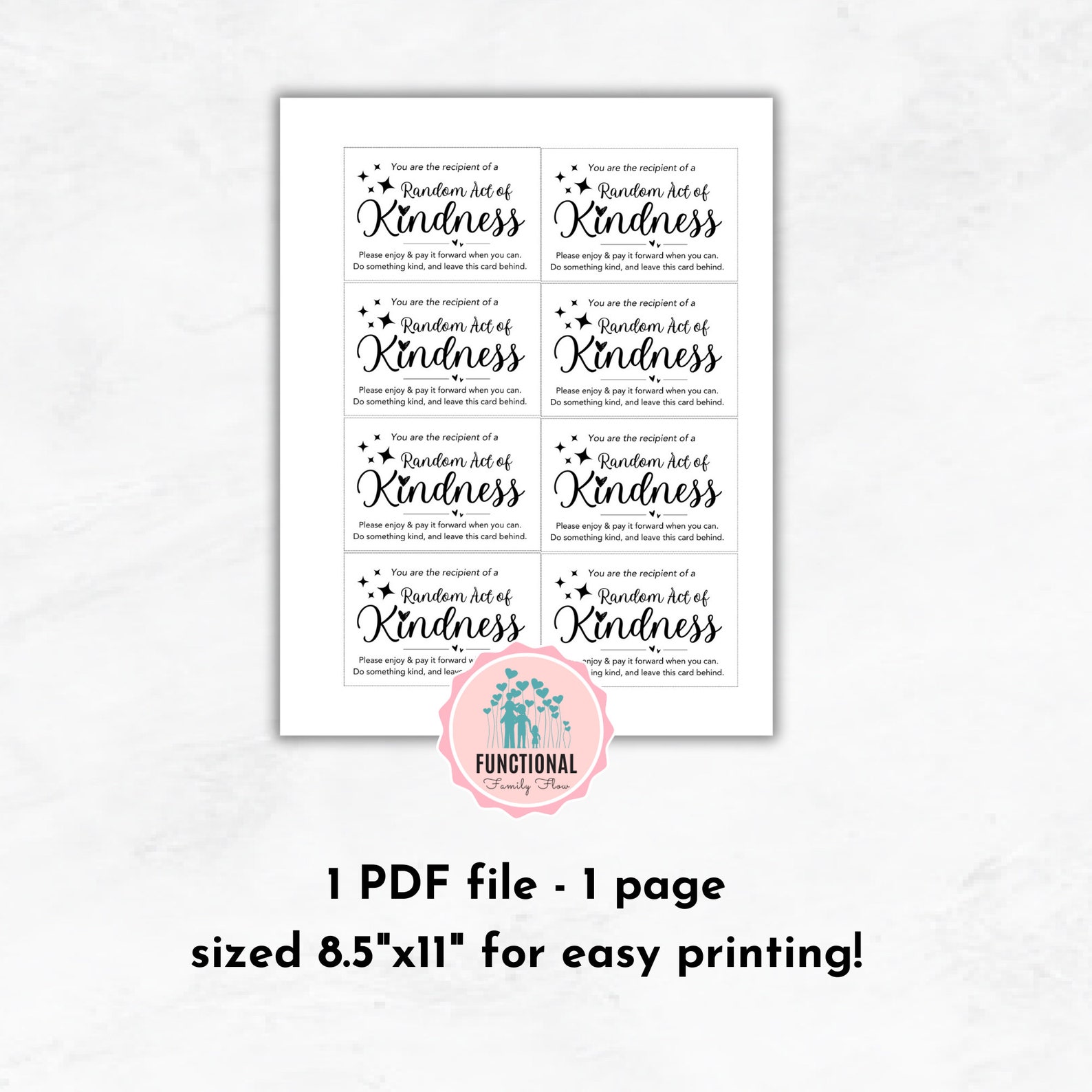 Random Act of Kindness Cards | Printable Pay It Forward Cards | Small ...