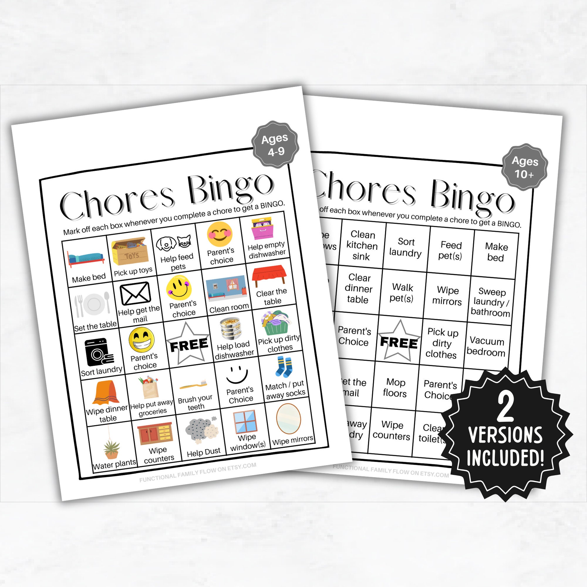 Jogo de bingo de tarefas | Gráfico de tarefas Bingo | Divertido jogo de  bingo de limpeza para crianças para impressão | Quadro de escolha de  tarefas infantis | Listas de verificação