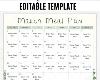 Home Daycare Monthly Menu Editable Daycare Daily Schedule - Etsy