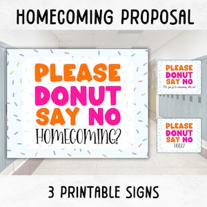 Homecoming Proposal Idea | Printable Homecoming Proposal | Homecoming Proposal Sign | Printable HOCO Proposal Poster