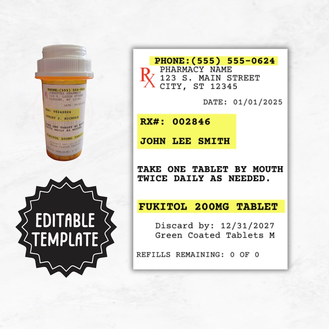 Pill Bottle Label Template Ccalcalanorte Pill Bottle Label Template Ccalcalanorte