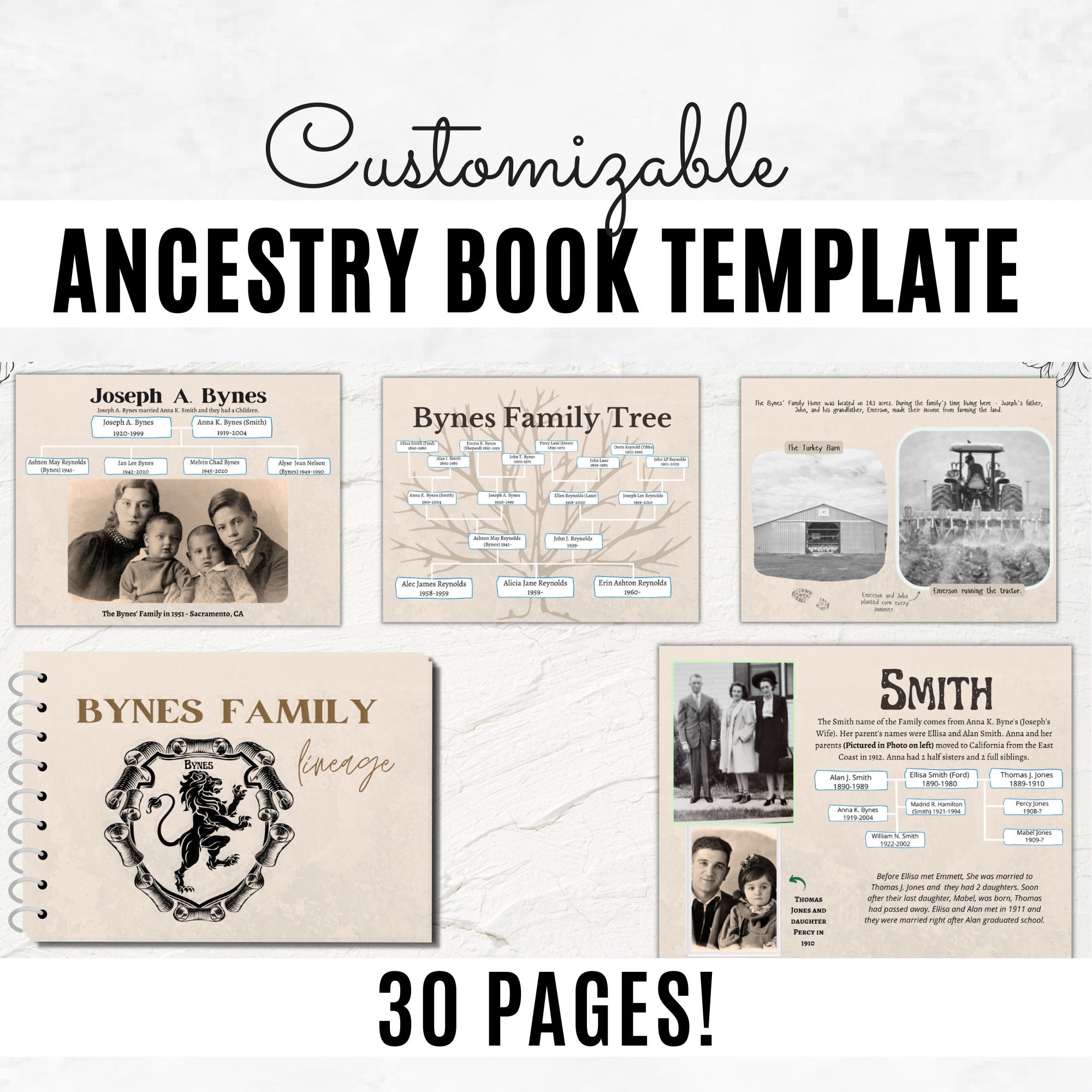 Family Tree Book Custom Family Tree Notebook. Family Journal