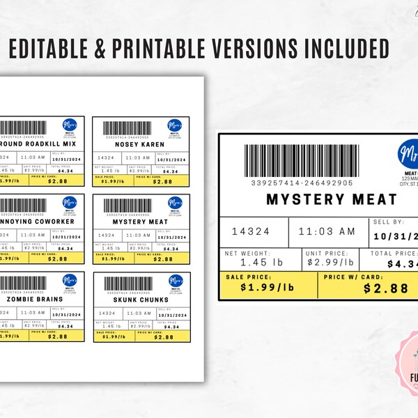 Rice Crispy Meat Package Label Etsy rice-crispy-meat-package-label-etsy