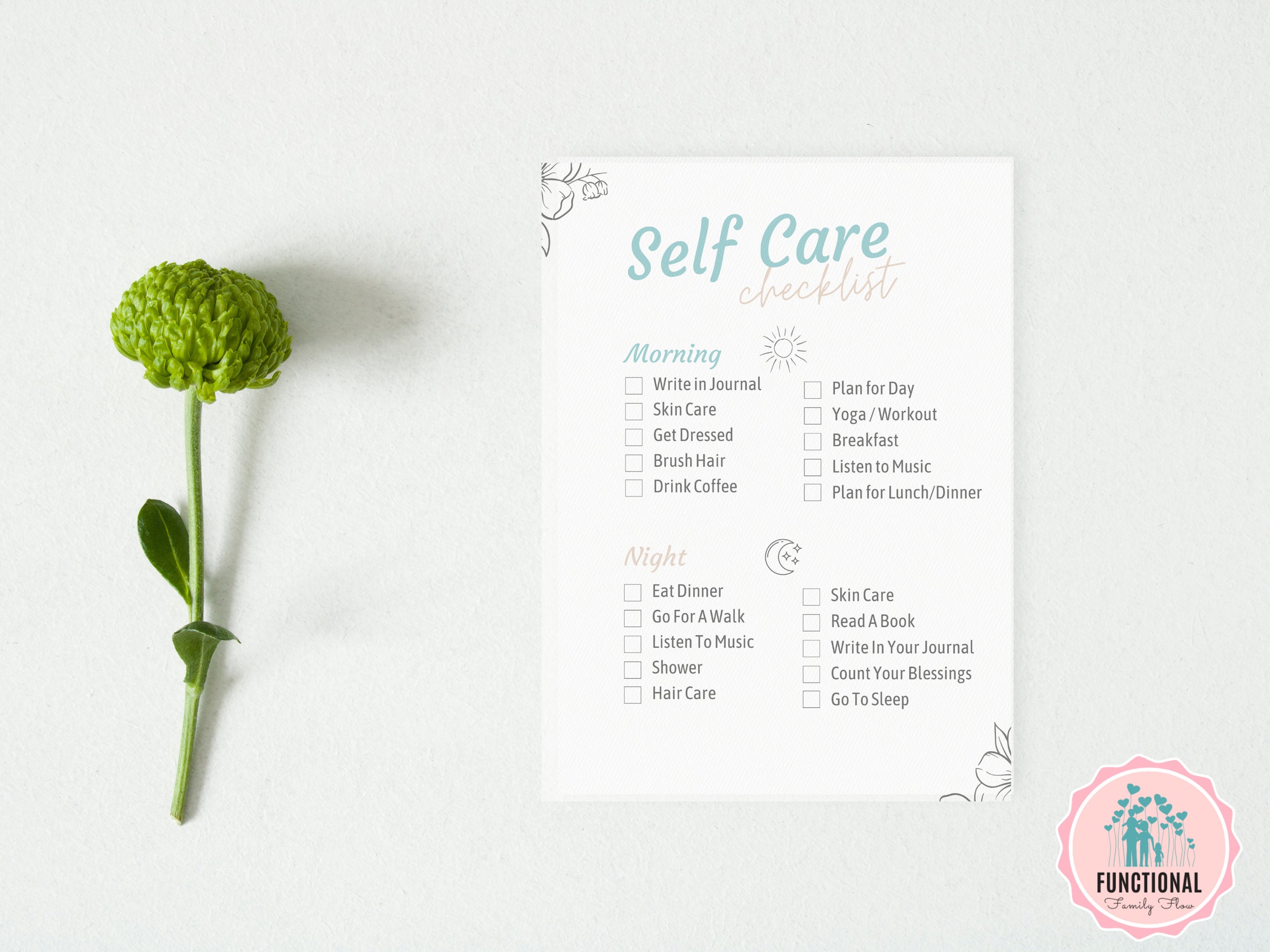 Self Care Checklist | Printable Self-care Planner | Self Care Routine ...