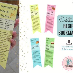 Recipe Template | Editable Recipe Bookmark | Create Your Own Recipe ...