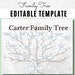 Family Tree Template Editable Family Tree Chart Create Your Own Family ...