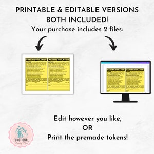 Fake Parking Ticket Template Printable Parking Ticket Citation Editable Parking Violation Ticket April Fools Day Parking Ticket Prank image 4