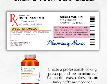 Prescription Bottle Template Medicine Label Design By Graphic Aerial