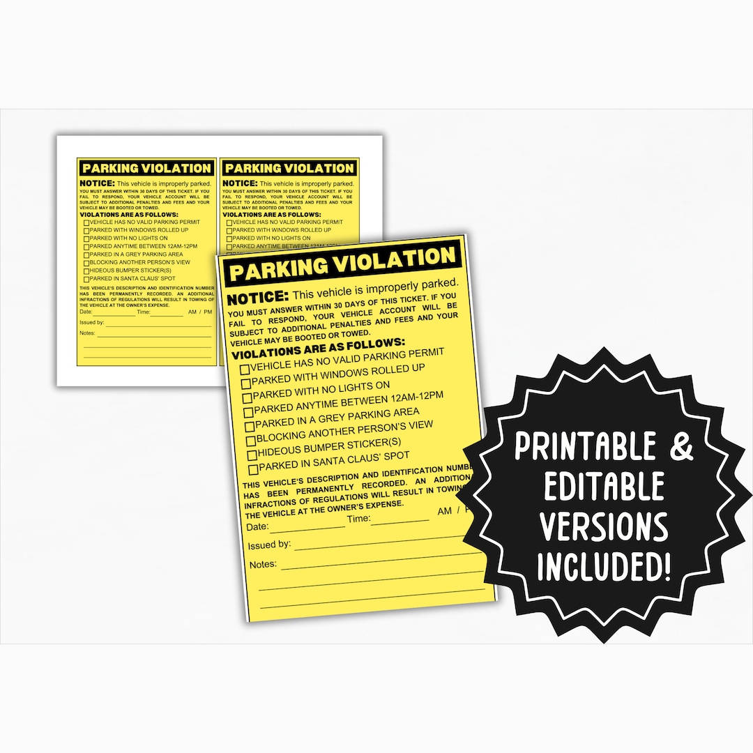 Fake Parking Ticket Template Printable Parking Ticket Citation Editable Fake Parking Ticket Template Printable Parking Ticket Citation Editable