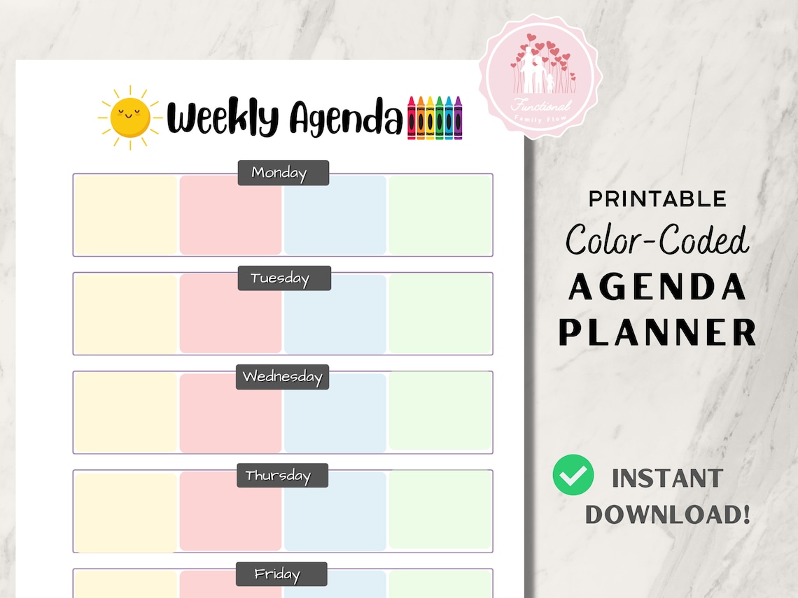 Weekly Homeschool Planner Printable Elementary Schedule - Etsy